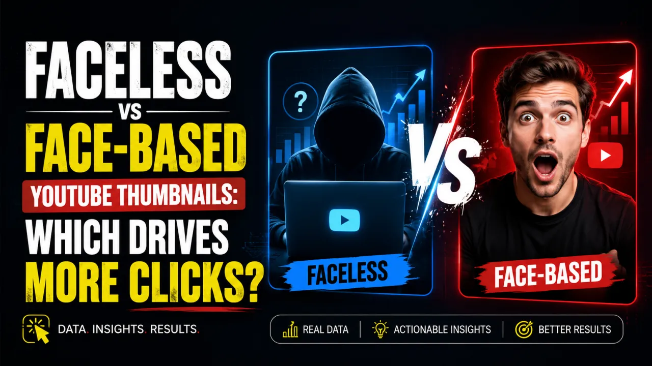 Faceless vs Face-Based YouTube Thumbnails: Which Drives More Clicks?