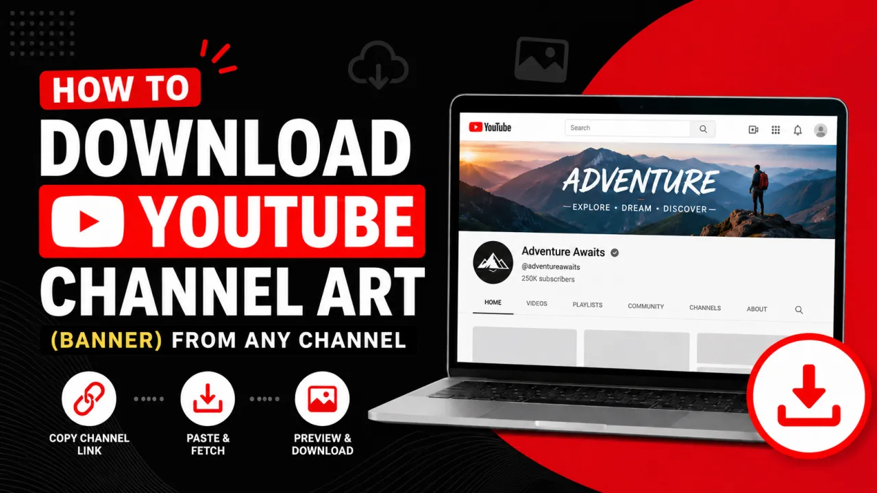How to Download YouTube Channel Art (Banner) From Any Channel