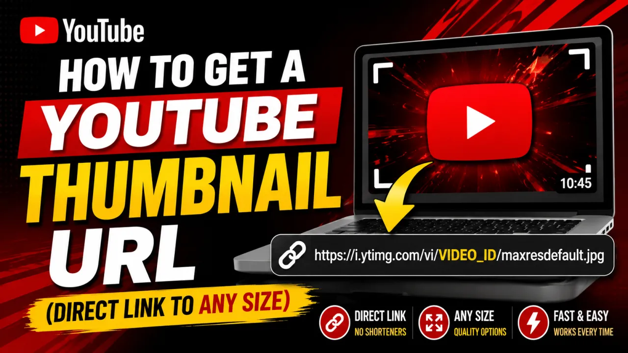 How to Get a YouTube Thumbnail URL (Direct Link to Any Size)