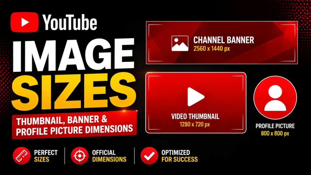 YouTube Image Sizes: Thumbnail, Banner and Profile Picture Dimensions