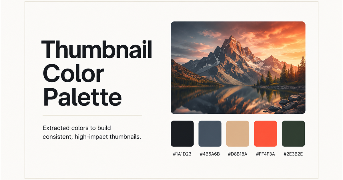 YouTube Thumbnail Color Palette Extractor — Free | YTI