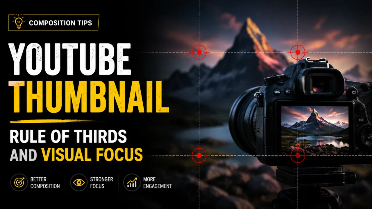 YouTube Thumbnail Composition: Rule of Thirds and Visual Focus