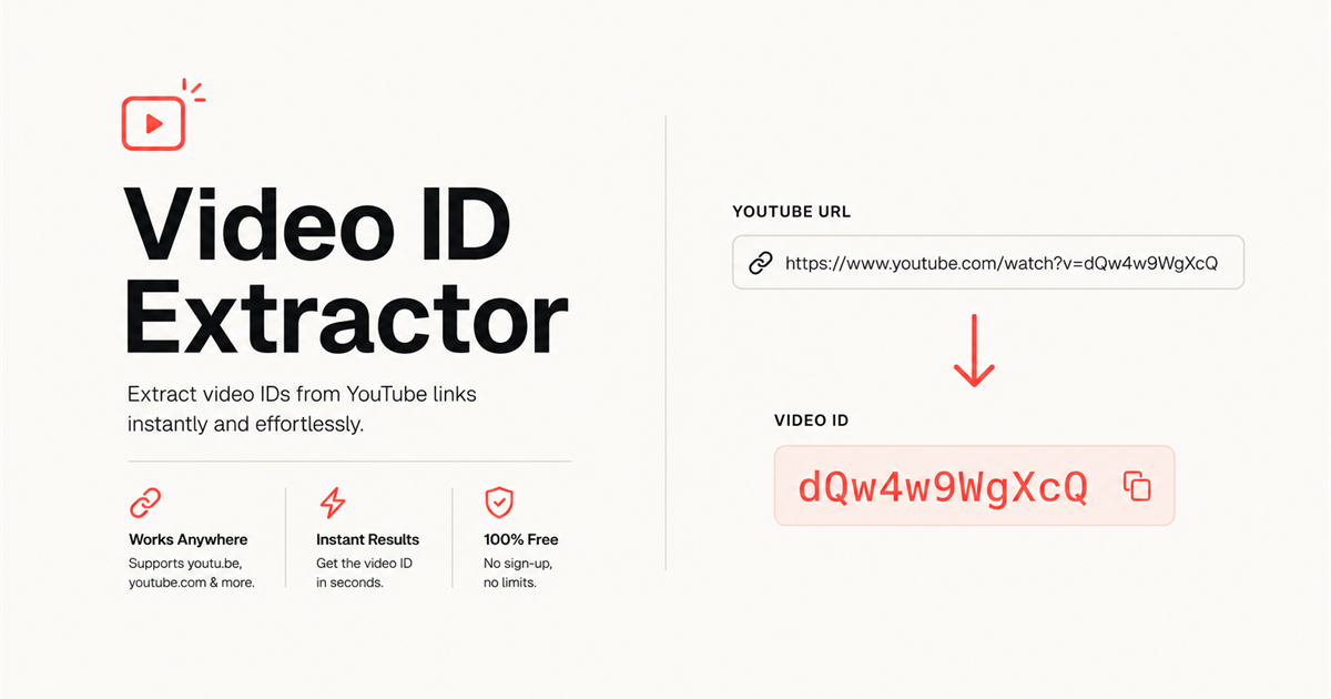 YouTube Video ID Extractor — Free, Any URL Format | YTI